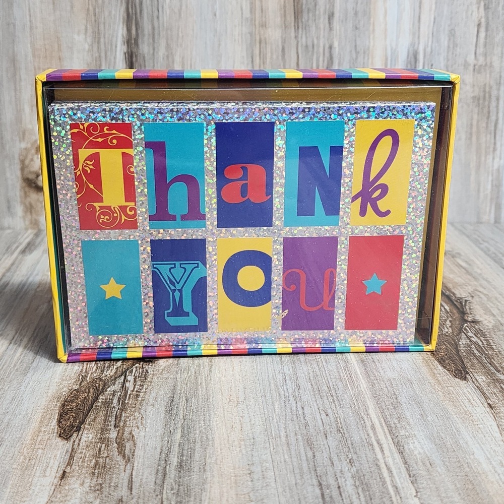 (New) Papyrus Thank You Cards with Envelopes  (14 Note Cards / 14-Envelopes) Box